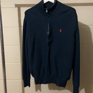 Polo black 1/4 zip